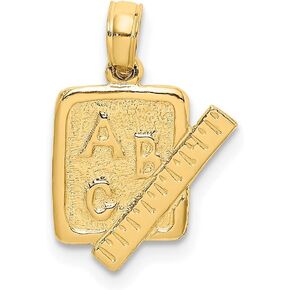 FJC Finejewelers كتاب مدرسي من الذهب الأصفر عيار 10 قيراط وحلية مسطرة 8 × 27 ملم in Saudi Arabia