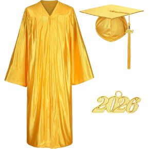 طقم ثوب وقبعة تخرج لامعة مع شرابة، للبالغين من الجنسين درجة البكالوريوس في الجامعة والمدرسة الثانوية in Kuwait