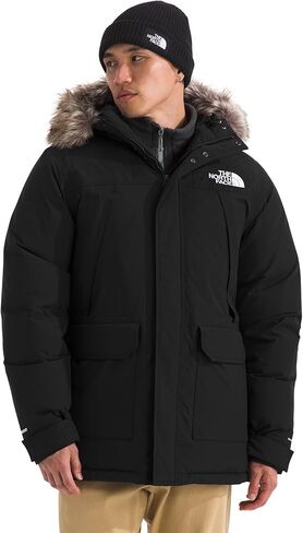 سترة الشتاء McMurdo Parka الرجالية المقاومة للماء من THE NORTH FACE، 600 حشوة عازلة للطيور المائية، غطاء رأس قابل للتعديل من 3 قطع in Kuwait