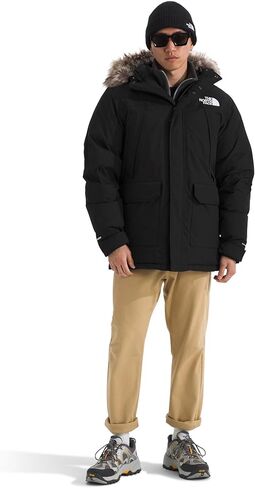 سترة الشتاء McMurdo Parka الرجالية المقاومة للماء من THE NORTH FACE، 600 حشوة عازلة للطيور المائية، غطاء رأس قابل للتعديل من 3 قطع in Kuwait