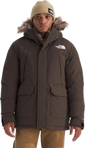 سترة الشتاء McMurdo Parka الرجالية المقاومة للماء من THE NORTH FACE، 600 حشوة عازلة للطيور المائية، غطاء رأس قابل للتعديل من 3 قطع in Kuwait