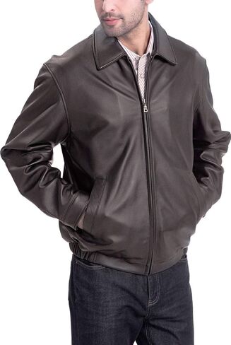 BGSD Men Derrick Lambskin Leather Bomber Jacket (Also available in Big and Tall) in Saudi Arabia