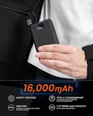 سترات دافئة للرجال - 12 منطقة تدفئة، معطف شتوي ناعم للتدفئة لعام 2025 مع غطاء رأس قابل للفصل in Saudi Arabia