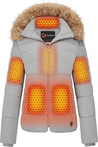 Graphene Women Heated Puffer Jacket with 18400 mAh Battery Pack in Saudi Arabia