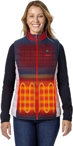 ORORO Women's Upgraded 5-Zone Heated Vest with USB-C Rechargeable Battery, Lightweight Heated Puffer Vest in Saudi Arabia
