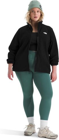 سترة صوفية جليدية للسيدات من THE NORTH FACE | جيوب يدوية بسحاب ورباط مطاطي على الياقة والأساور والحاشية in Kuwait