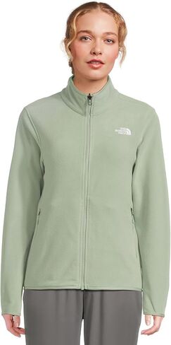 سترة صوفية جليدية للسيدات من THE NORTH FACE | جيوب يدوية بسحاب ورباط مطاطي على الياقة والأساور والحاشية in Kuwait