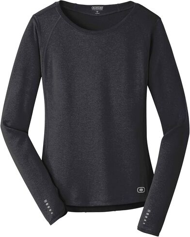 OGIO Women's Long Sleeve Pulse Crew | Moisture Wicking Shirt for Women, Athletic Gym Top in Saudi Arabia