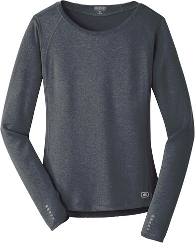 OGIO Women's Long Sleeve Pulse Crew | Moisture Wicking Shirt for Women, Athletic Gym Top in Saudi Arabia