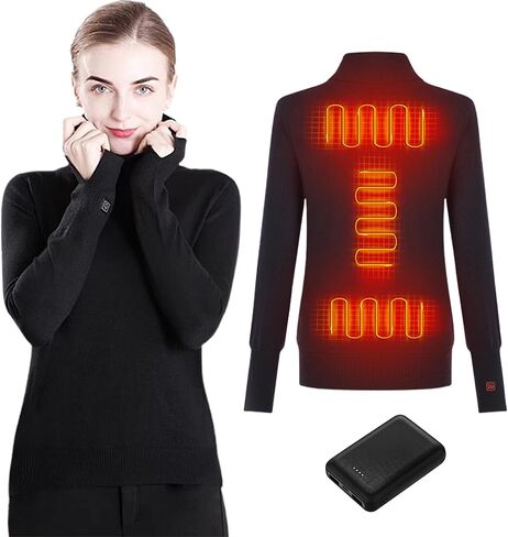 Heated Thermal Top for Women Electric Sweater Shirt Base Layer in Saudi Arabia