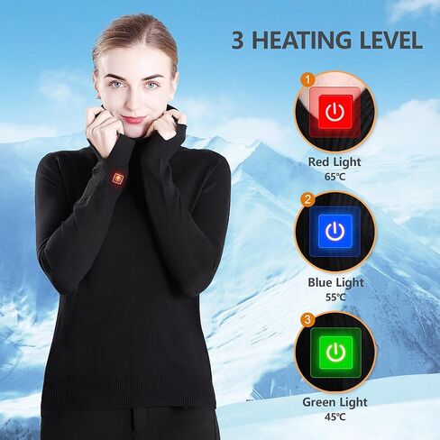 Heated Thermal Top for Women Electric Sweater Shirt Base Layer in Saudi Arabia