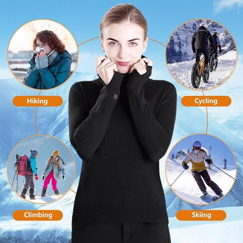 Heated Thermal Top for Women Electric Sweater Shirt Base Layer in Saudi Arabia