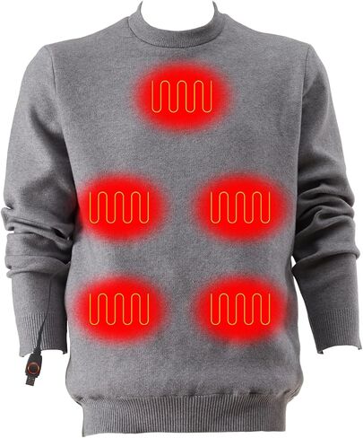 MYI Heated Undershirt Top Warm Underwear Electric Apparel Thermal Pullover Sweater Men Women(NOT Included Batteries) in Saudi Arabia