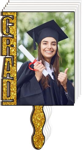 6 Pcs Sublimation Fan Blanks 2026 Graduation Gifts Wood DIY Hand Fans Blanks for Celebrate Graduation Wedding Party(Grad,7.9 x 5.9 Inches) in Saudi Arabia