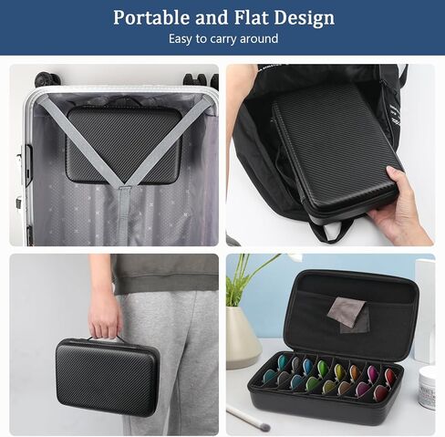 Travel Sunglasses Organizer​,​ Hard Shell​ Sunglass Case Adjustable Slots for Multiple ​Sunglass Eyeglass Case in Saudi Arabia