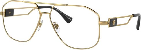 Versace VE1287-1002 Eyeglass Frame GOLD w/DEMO LENS 59mm in Saudi Arabia
