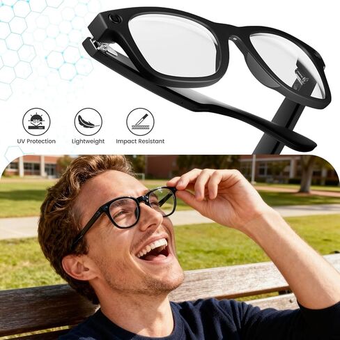 Replacement Clear& Blue Light Blocking Lenses for Ray-Ban Meta Wayfarer RW4006/(Gen 2) RW4012 50mm& RW4008 RW4012 53mm in Saudi Arabia