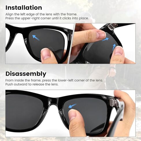 Replacement Polarized Lenses Compatible with Ray-Ban Meta Wayfarer RW4006/(Gen 2) RW4012 50mm& RW4008 RW4012 53mm in Saudi Arabia