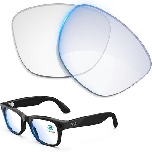 Replacement Clear& Blue Light Blocking Lenses for Ray-Ban Meta Wayfarer RW4006/(Gen 2) RW4012 50mm& RW4008 RW4012 53mm in Saudi Arabia