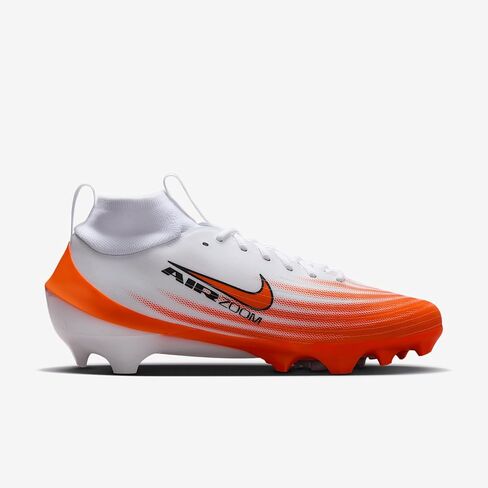 حذاء كرة القدم Vapor Pro 1 من نايكي (HM8850-103، أبيض/برتقالي آمن/فضي معدني/أسود) in Kuwait