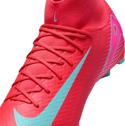حذاء كرة القدم Mercurial Superfly 10 Academy MG من نايكي (FQ1456-800، Ember Glow/Aurora Green) مقاس 9 in Kuwait