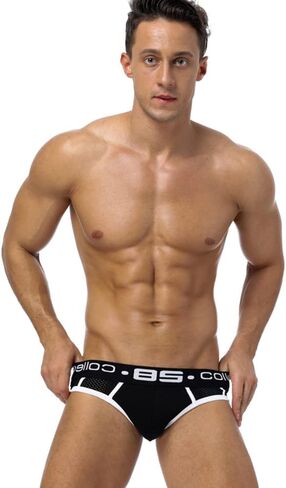 Men's Bikini Underwear Breathable Mesh Workout Briefs with 3D Pouch Support Sports for Active Men 3Pack in Saudi Arabia