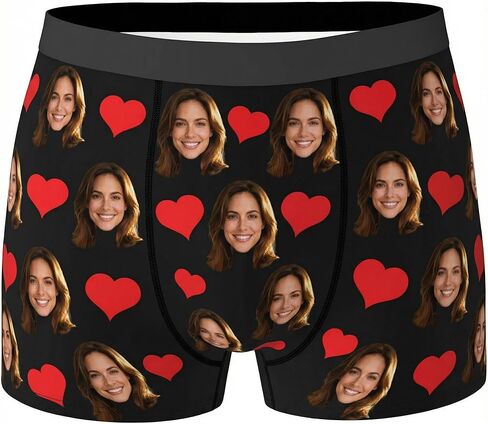 Custom Photo Boxer Briefs for Men - Personalized Gift with Face for Husband, Boyfriend, Dad - Funny Valentine's Day & Birthday Gift in Saudi Arabia