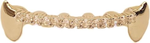 grills for your teeth gold grills for teeth Hip-hop tiger tooth with zirconia decoration Hip-Hop Jewelry Gift in Saudi Arabia