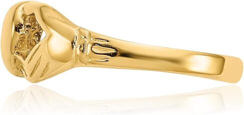 IceCarats 14K Solid Yellow Gold Heart Love Irish Claddagh Celtic Adjustable Toe Ring Open Midi Band Summer Beach Jewelry in Saudi Arabia