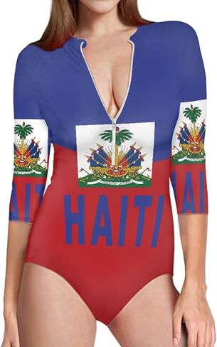 Women's One Piece Swimsuits Rash Guard Short Sleeve Bathing Suits V Neck Zip Front Swimwear in Saudi Arabia