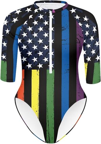 Women's One Piece Swimsuits Rash Guard Short Sleeve Bathing Suits V Neck Zip Front Swimwear in Saudi Arabia