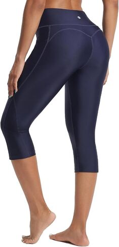 baleaf Women's 18" High Waisted Swim Pants Long Swim Capris UPF50+ Swimsuit with Liner and Pockets in Kuwait