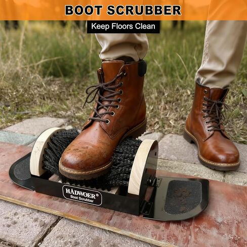 Hadwoer Boot Brush Scraper Outdoor – Heavy Duty Boot Scrubber & Shoe Cleaner Brush for Mud, Dirt & Snow – Durable Outdoor Boot Cleaner in Saudi Arabia