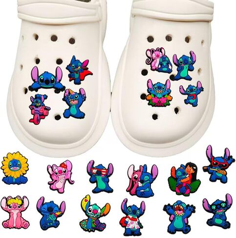 20Pcs Stitch Shoe Decoration Charms for Croc Clog Sandals, Shoe Accessories Charms for Adults in Saudi Arabia