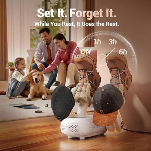 مجفف الأحذية، مجفف الأحذية، سخان القفازات الكهربائية | وضع التعزيز، 4 أنابيب مع مؤقت، تعقيم بالأشعة فوق البنفسجية وامتصاص الروائح، جهاز تدفئة محمول هادئ لأحذية التزلج والأحذية والقفازات والجوارب والقبعات in Kuwait