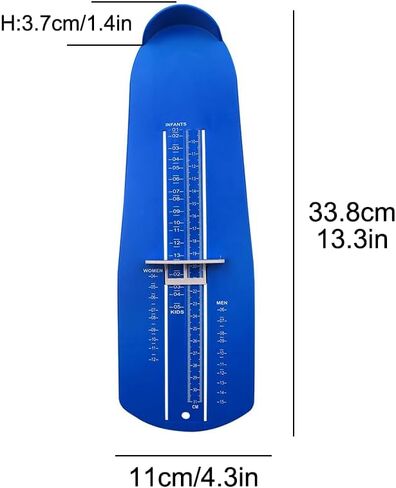 Foot Measurement Device For Men Women Adults, US Standard Shoe Size Measuring Devices for All Sizes, Accurate, Easy To Use Foot Length Ruler, Blue in Saudi Arabia