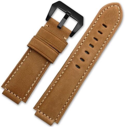 SDFFGHJ جلد طبيعي متوافق مع Timex TW2R55500 T2N720 T2N721 T2N739 Watchband 24 * 16mm Lug End Watch Straps Khaki Black Brown Accessories in Kuwait