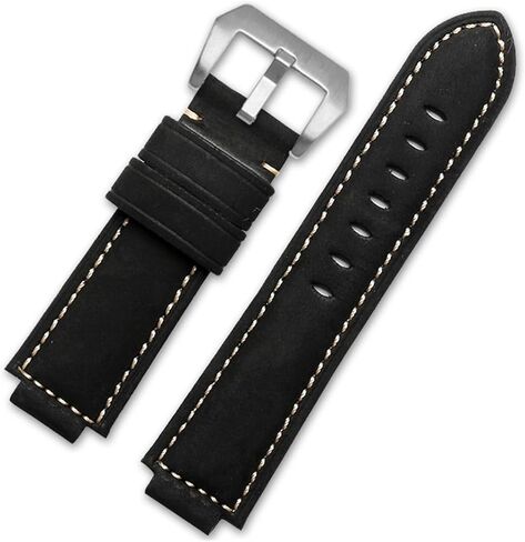 SDFFGHJ Genuine Leather Compatible With Timex TW2R55500 T2N720 T2N721 T2N739 Watchband 24 * 16mm Lug End Watch Straps Khaki Black Brown Accessories in Saudi Arabia