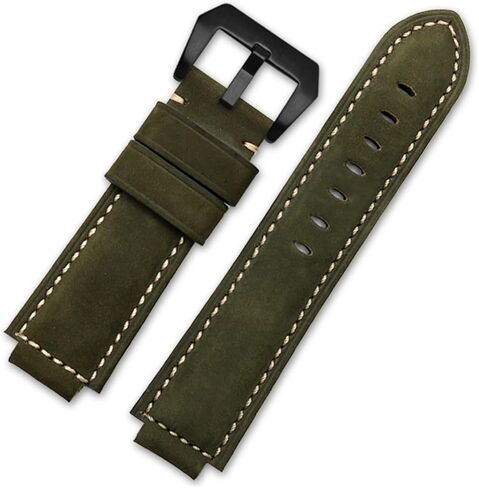 SDFFGHJ Genuine Leather Compatible With Timex TW2R55500 T2N720 T2N721 T2N739 Watchband 24 * 16mm Lug End Watch Straps Khaki Black Brown Accessories in Saudi Arabia