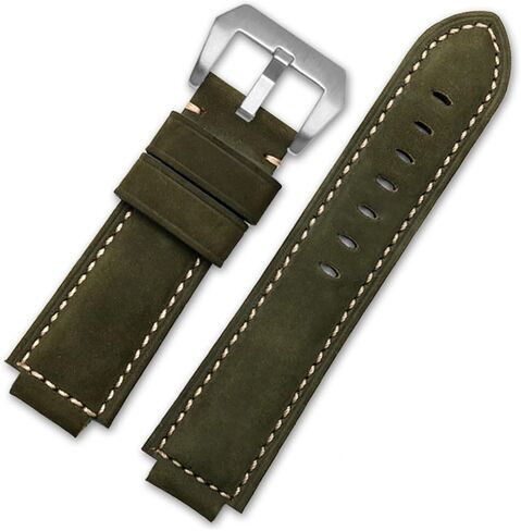 SDFFGHJ Genuine Leather Compatible With Timex TW2R55500 T2N720 T2N721 T2N739 Watchband 24 * 16mm Lug End Watch Straps Khaki Black Brown Accessories in Saudi Arabia