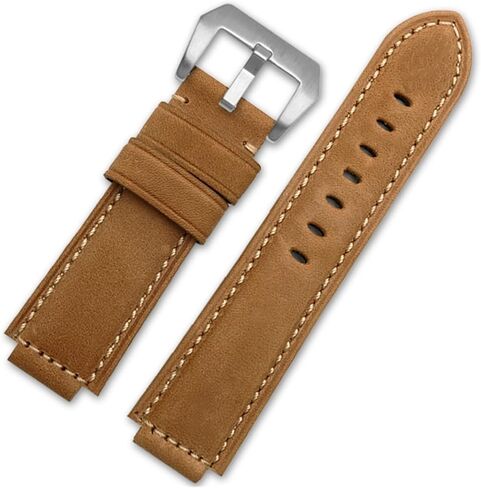 SDFFGHJ Genuine Leather Compatible With Timex TW2R55500 T2N720 T2N721 T2N739 Watchband 24 * 16mm Lug End Watch Straps Khaki Black Brown Accessories in Saudi Arabia