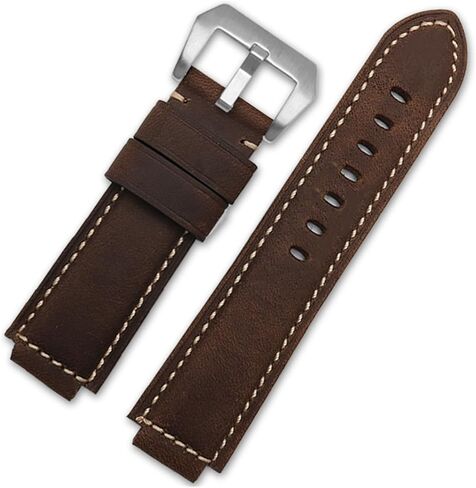 SDFFGHJ Genuine Leather Compatible With Timex TW2R55500 T2N720 T2N721 T2N739 Watchband 24 * 16mm Lug End Watch Straps Khaki Black Brown Accessories in Saudi Arabia