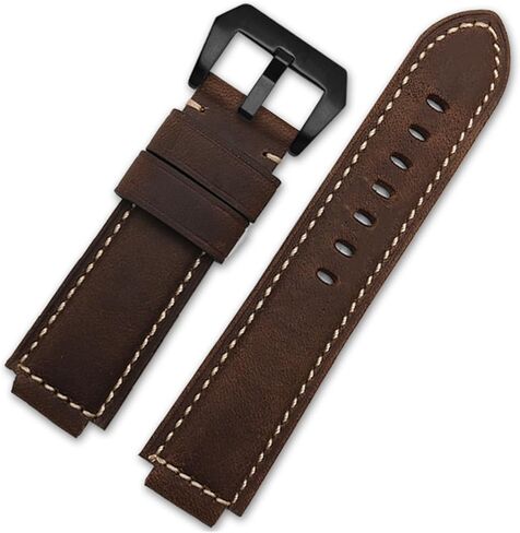 SDFFGHJ Genuine Leather Compatible With Timex TW2R55500 T2N720 T2N721 T2N739 Watchband 24 * 16mm Lug End Watch Straps Khaki Black Brown Accessories in Saudi Arabia