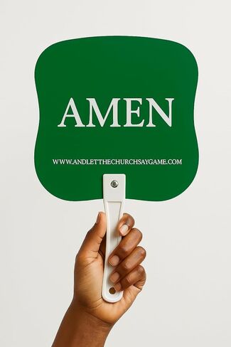 AMEN/I REBUKE THAT Hand Fan Friend Bundle - 2 Double-Sided Church Fans with AMEN & I REBUKE THAT Messages - Church Service, Bible Study, Game Nights, Brunch & Office Fun in Saudi Arabia