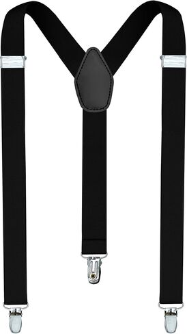 alsat Men's Suspender - Adjustable Y-Back Clip-On Suspenders for Men with Heavy Duty Strong Clips in Kuwait