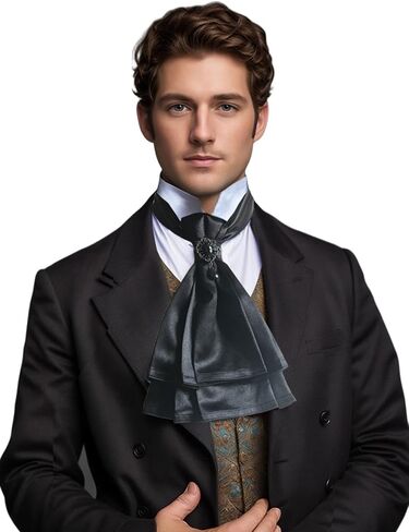 Jabot للرجال، طوق رجالي من عصر النهضة على الطراز القوطي في العصور الوسطى لحفلات الزفاف التنكرية in Kuwait