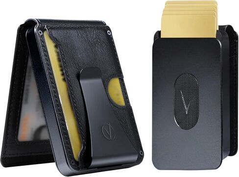 محفظة فانتامو الفاخرة للرجال مع مشبك نقود وحامل بطاقات، محفظة صغيرة ونحيفة مع RFID، 8-12 بطاقة، هدايا مثالية للرجال in Kuwait