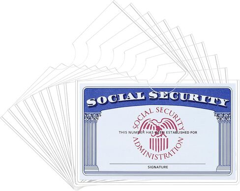 Social Security Card Protector Sleeves,15 Pack Social Security Card Holder/New Medicare Card Protector Sleeve/Credit Card Holder,SSN Card Protector in Saudi Arabia