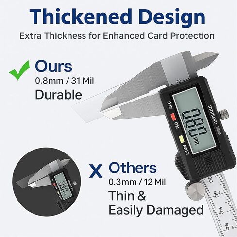 12 Mil PVC Medicare Card Protector Sleeve, 10 Pack Social Security Card Protector Clear Card Sleeves, Plastic Card Holder Perfect Fit Credit Card Sleeves ID Protector for Wallet in Saudi Arabia