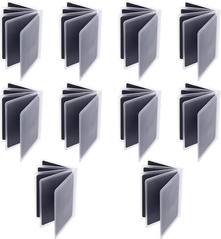 10 قطع من حشوات المحفظة من البلاستيك الشفاف وحامل الصور والبطاقات، وإدراج المحفظة لبطاقات الائتمان، وإدراج صورة المحفظة، وأكمام بطاقات شفافة للتنظيم والحماية in Kuwait